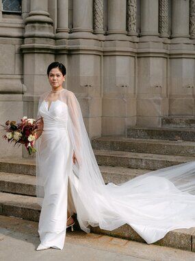 Justin Alexander Indigo Dress in Ivory Sz 8, Street Sz 4